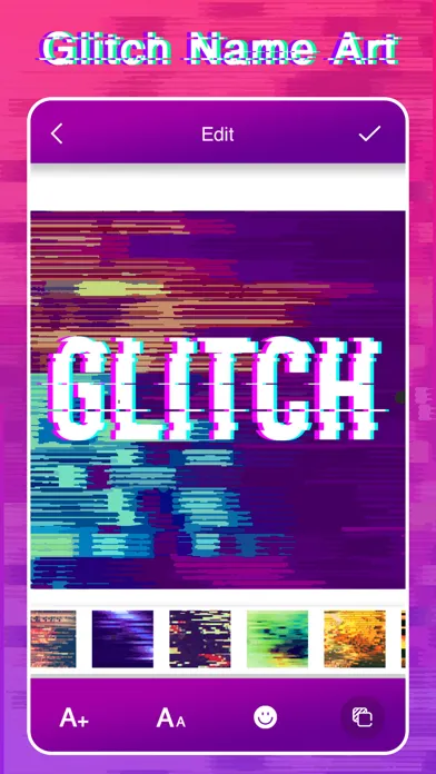 Tangkapan layar Glitch Effect Name Art