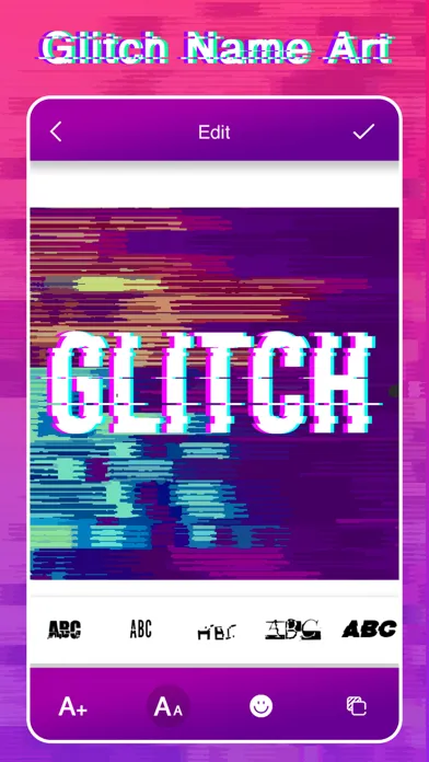 Tangkapan layar Glitch Effect Name Art