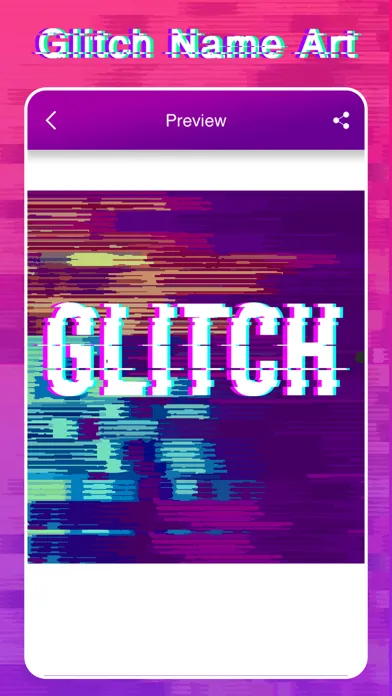Tangkapan layar Glitch Effect Name Art