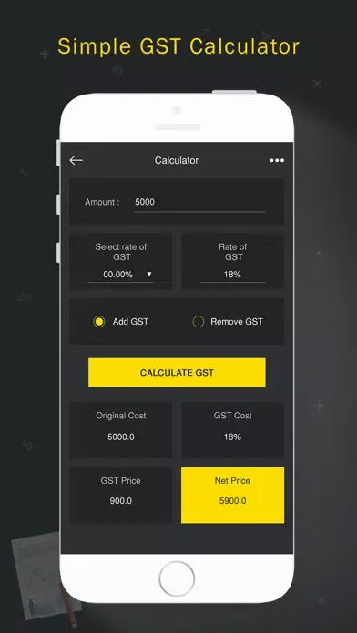 Capturas de tela do GST Calculator & Rate Finder