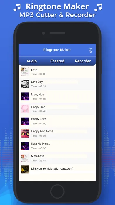 Tangkapan skrin Ringtone Maker & M4A Editor
