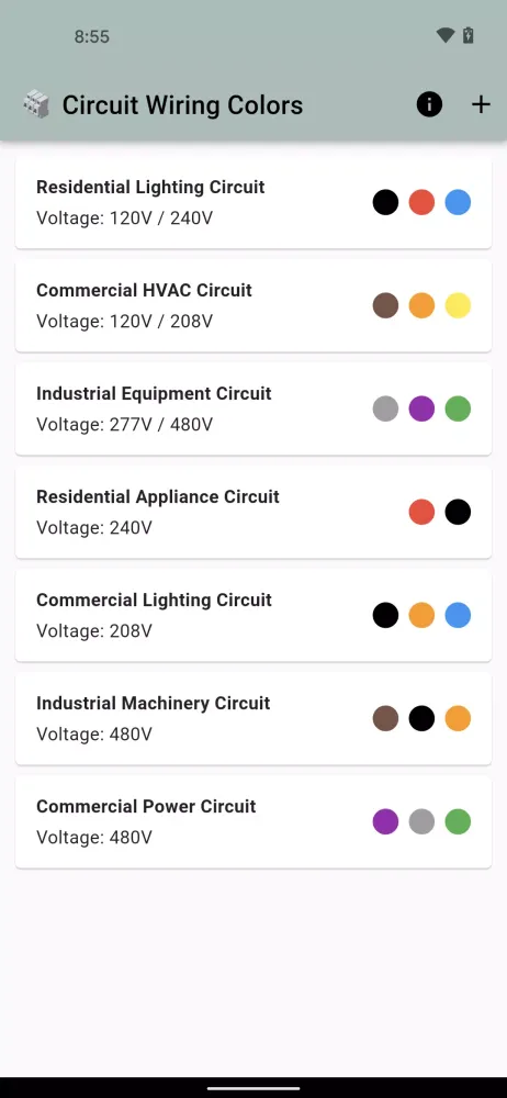 Circuit Wiring Colors Screenshots