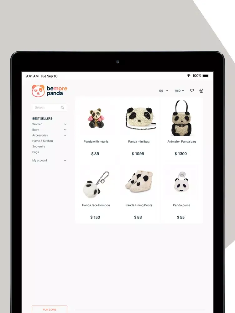 BeMorePanda Shop iPad  스크린샷