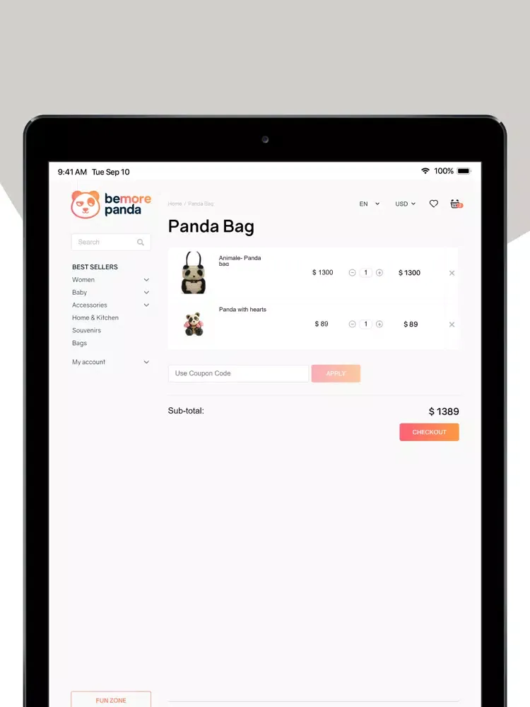 BeMorePanda Shop iPad  스크린샷