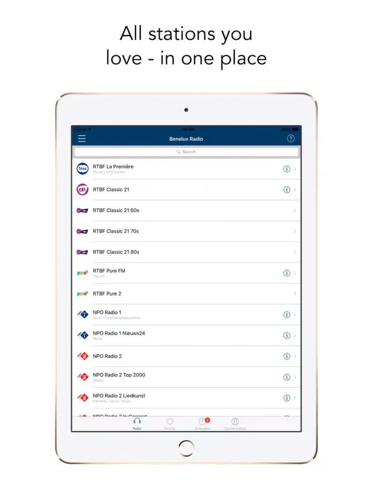 Benelux Radio (Benelux-radio) iPad  Ekran Görüntüleri