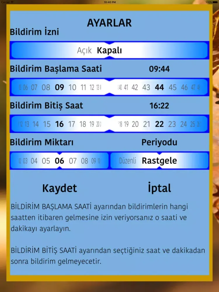 Ảnh chụp màn hình của Motivasyon iPad 
