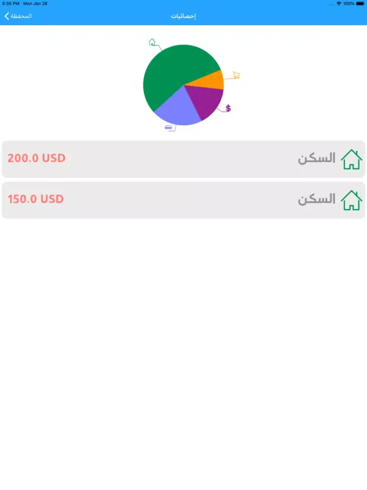 Скриншоты المحفظة الإلكترونية الذكية iPad 
