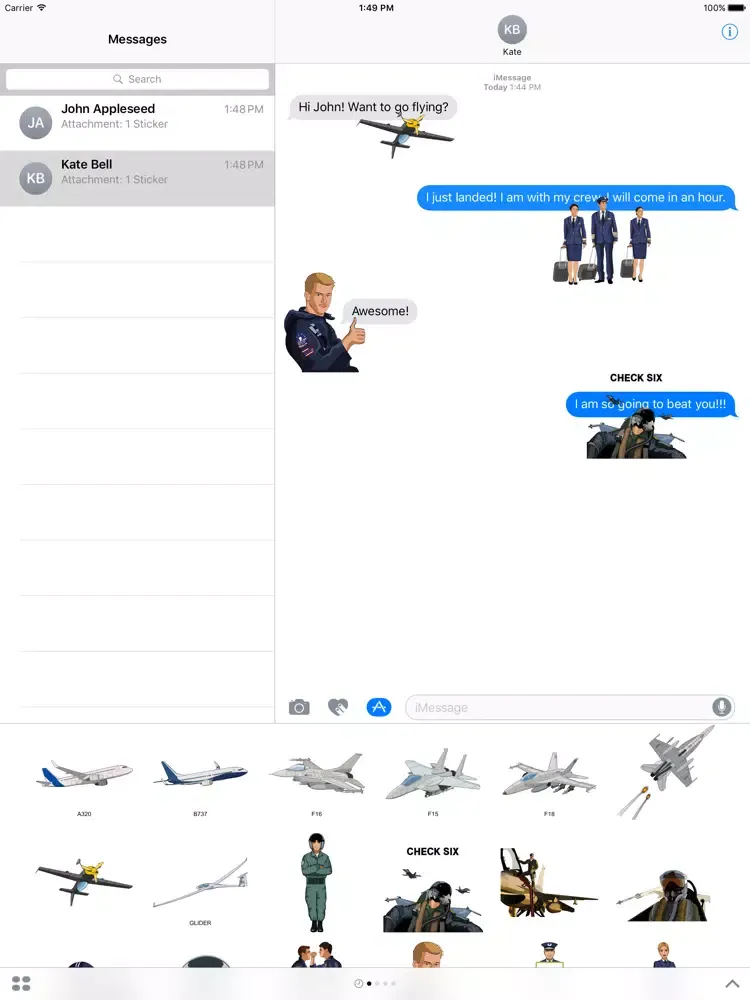 Capturas de tela do Flying Stickers iPad 