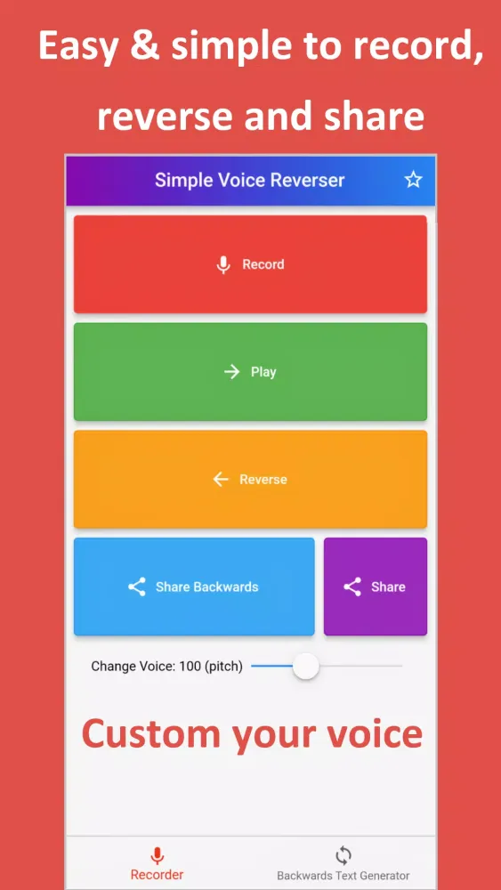 Simple Voice Reverser سکرین شاٹس