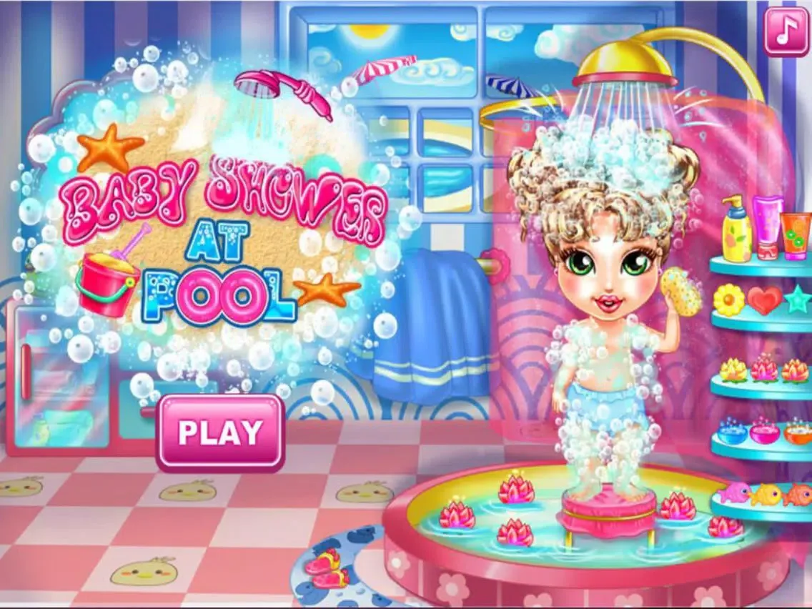 Baby Sara Shower At Pool iPad  স্ক্রিনশট