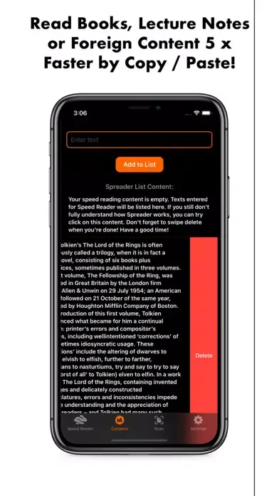 Скриншоты Spreader: Speed Reading App