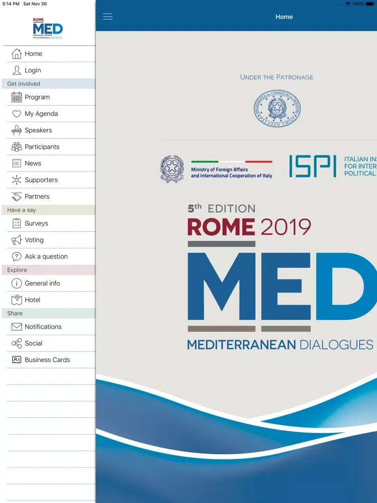 Rome MED Dialogues 2019 iPad  سکرین شاٹس