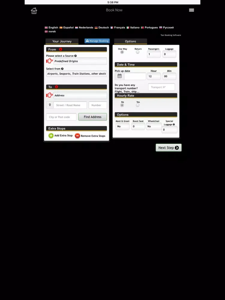 Bergen Transfer Service iPad 应用截图