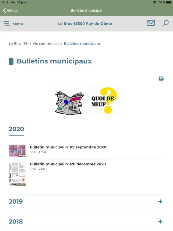 Capturas de pantalla de Commune du Broc iPad 