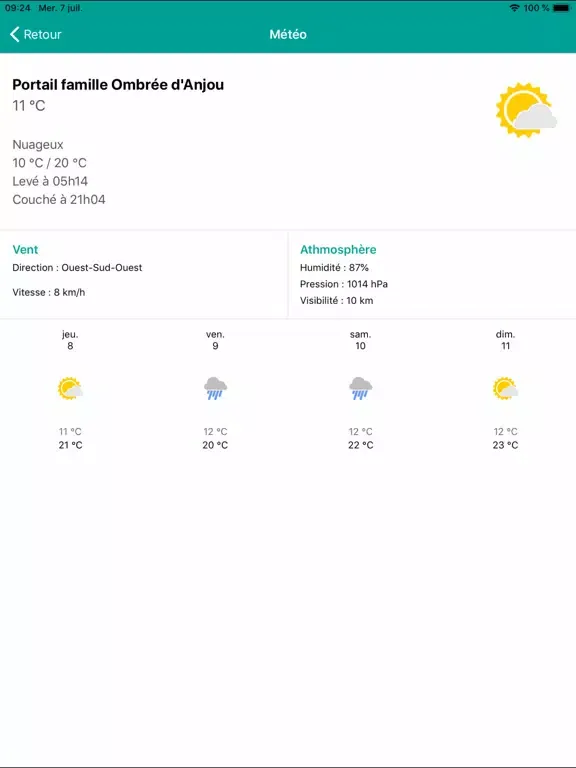 Screenshot di Ombrée d'Anjou iPad 
