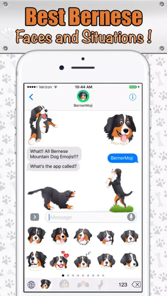 Zrzuty ekranu BernerMoji