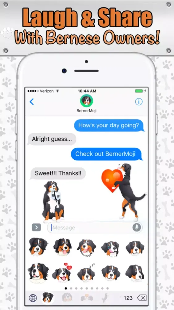 Zrzuty ekranu BernerMoji