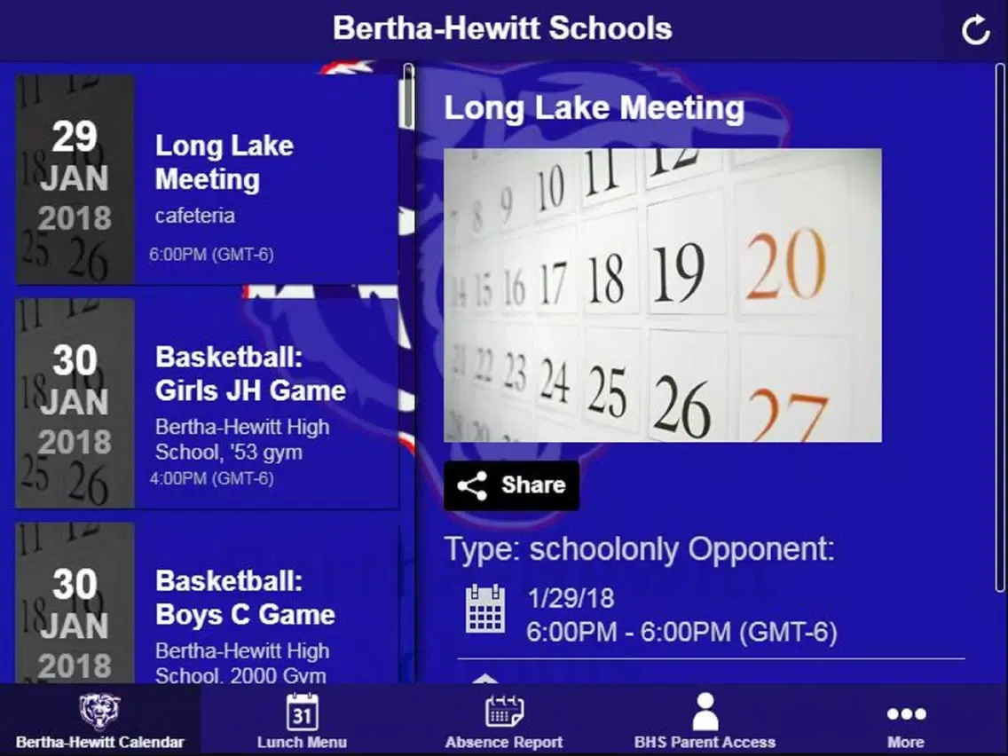 Bertha-Hewitt Schools iPad  स्क्रीनशॉट