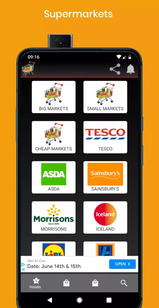 Ảnh chụp màn hình của Tesco Asda B&Q Ebay Next+