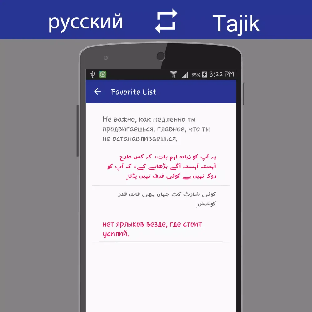 Russian Tajik Translator 스크린샷