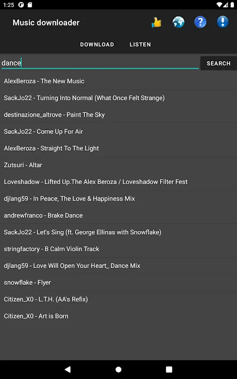 Free Mp3 downloads 스크린샷