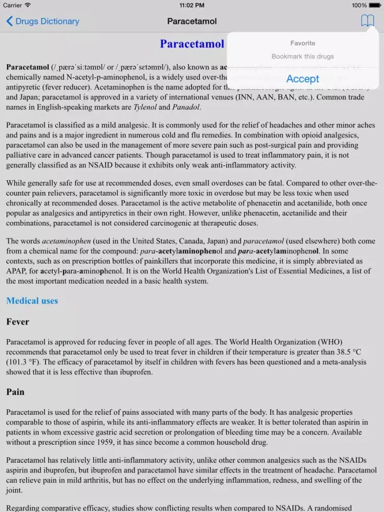 Best Drugs Dictionary iPad 应用截图