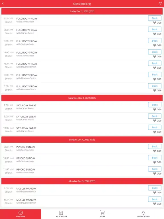 Capturas de tela do Better Body Bootcamp iPad 