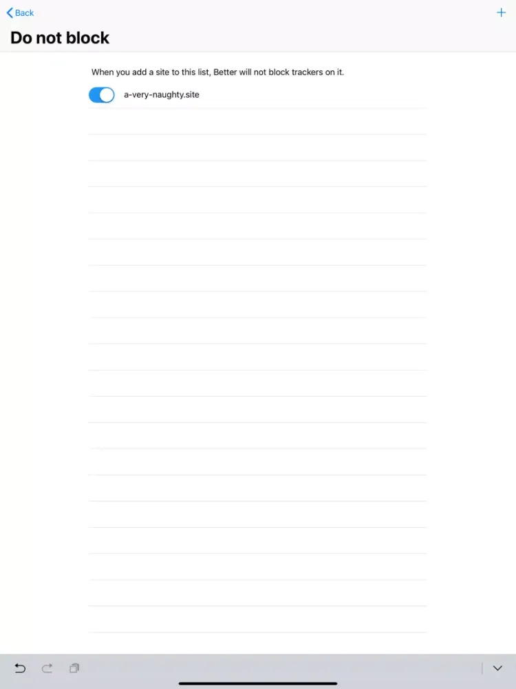 Zrzuty ekranu Better Blocker iPad 