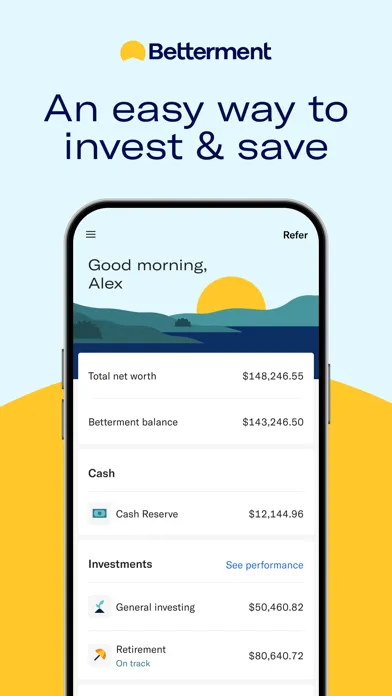 Zrzuty ekranu Betterment Invest & Save Money