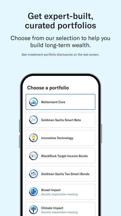 Zrzuty ekranu Betterment Invest & Save Money