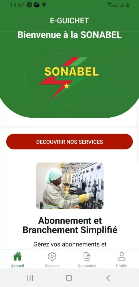 SONABEL E-GUICHET Screenshots