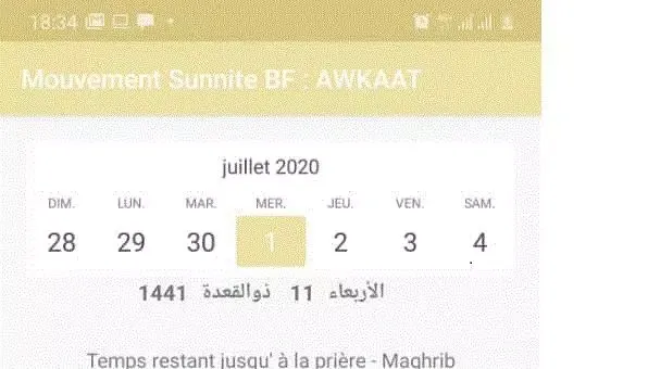 Heures de prière pour OUAGADOU Screenshots
