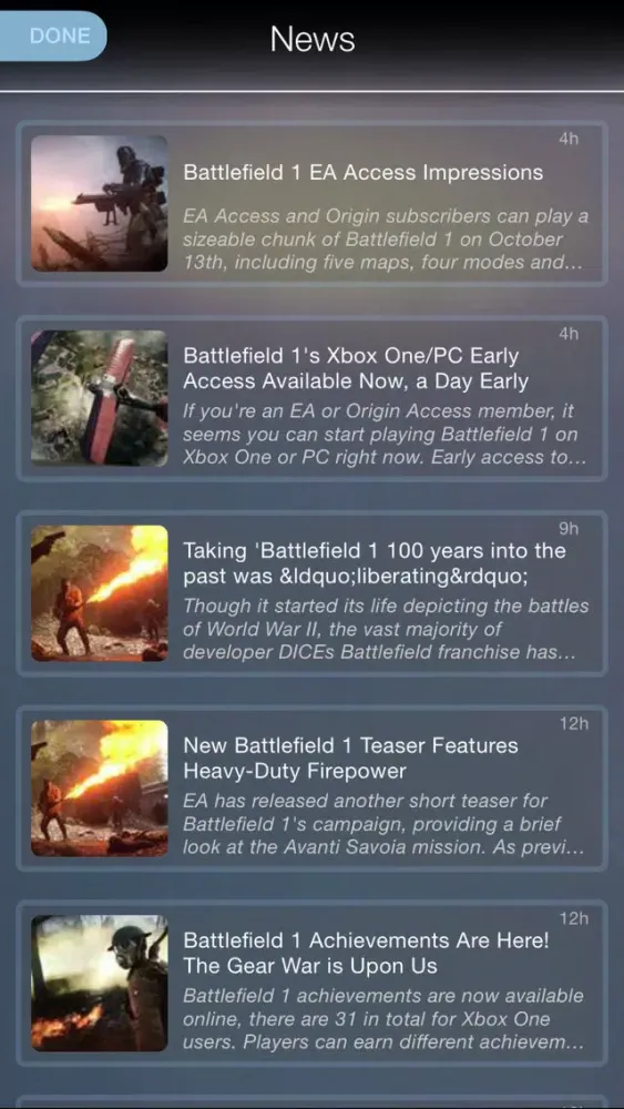 Ảnh chụp màn hình của Ultimate Utility™ for Battlefield 1 (lite)