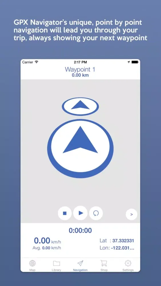 Tangkapan skrin GPX Navigator Pro