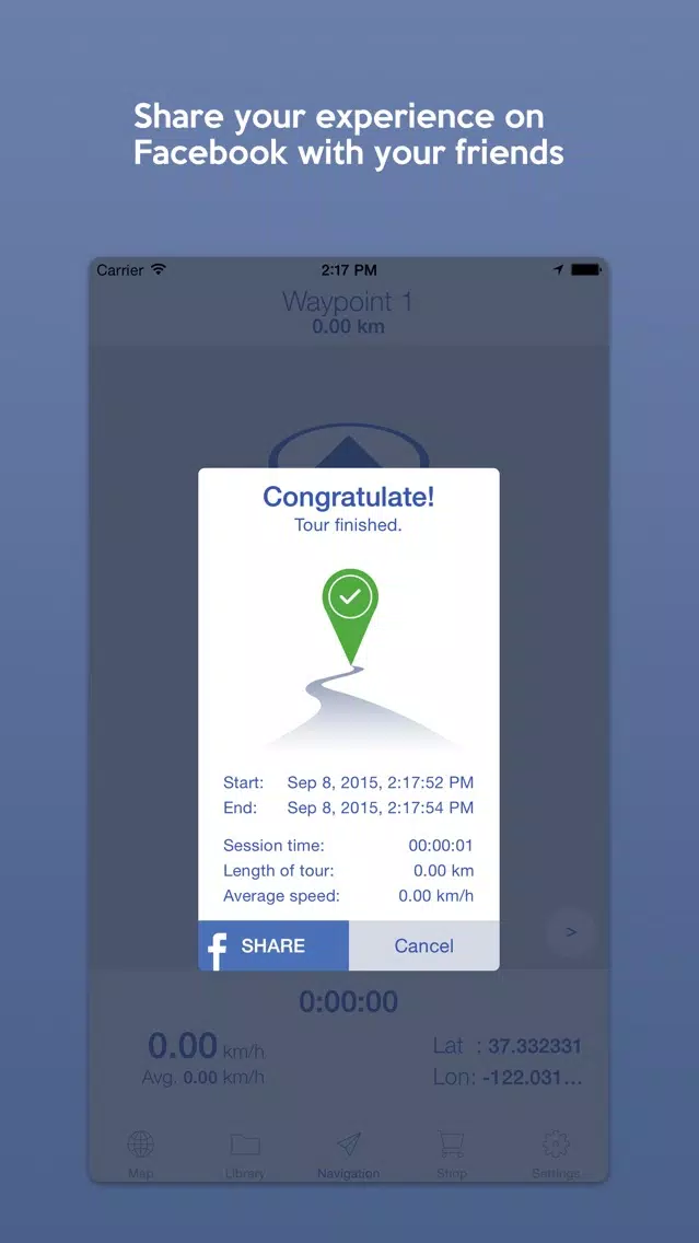 ภาพหน้าจอของ GPX Navigator Pro