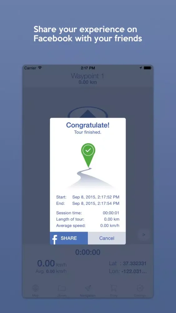 Tangkapan skrin GPX Navigator Pro