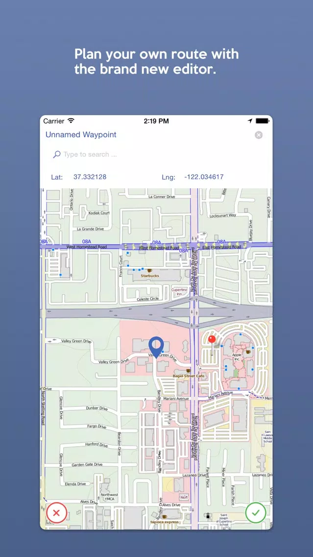 ภาพหน้าจอของ GPX Navigator Pro