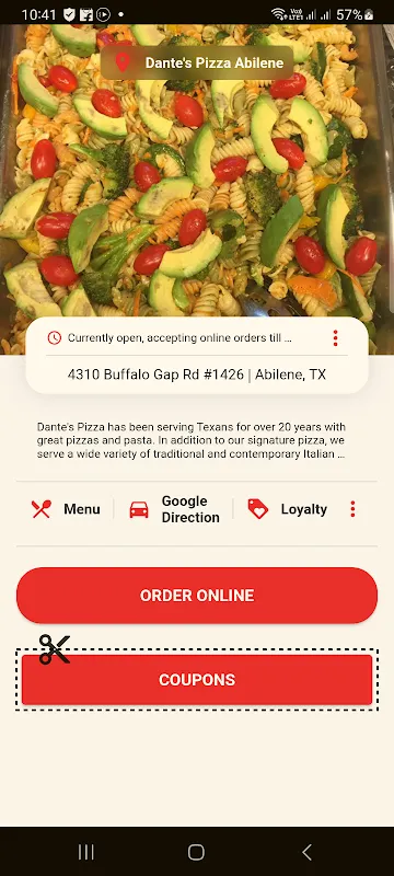 Dante’s Pizza Abilene Screenshots