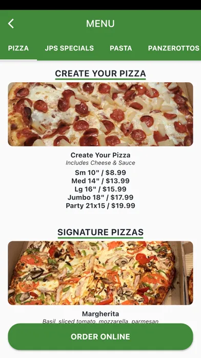Screenshot di JP’s Pizzeria