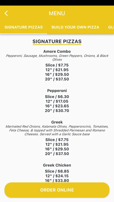 Captures d'écran de PizzAmore Albany