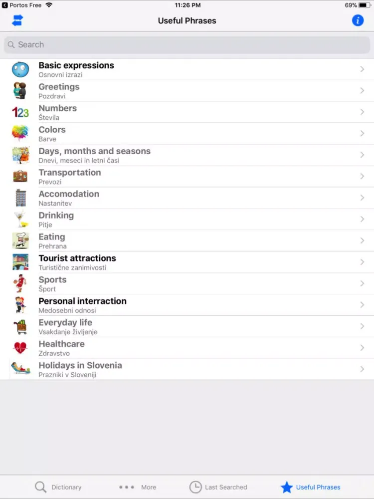 6 Language Dictionary+phrases iPad 應用截圖