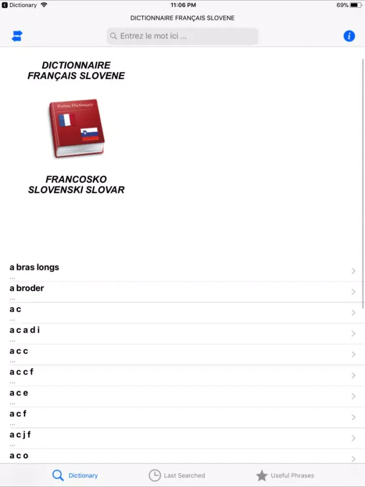 Capturas de tela do Portosdicty Dict Fra-Slo iPad 