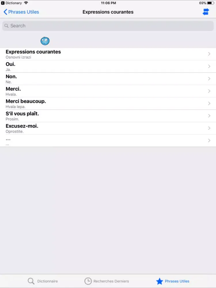 Capturas de tela do Portosdicty Dict Fra-Slo iPad 