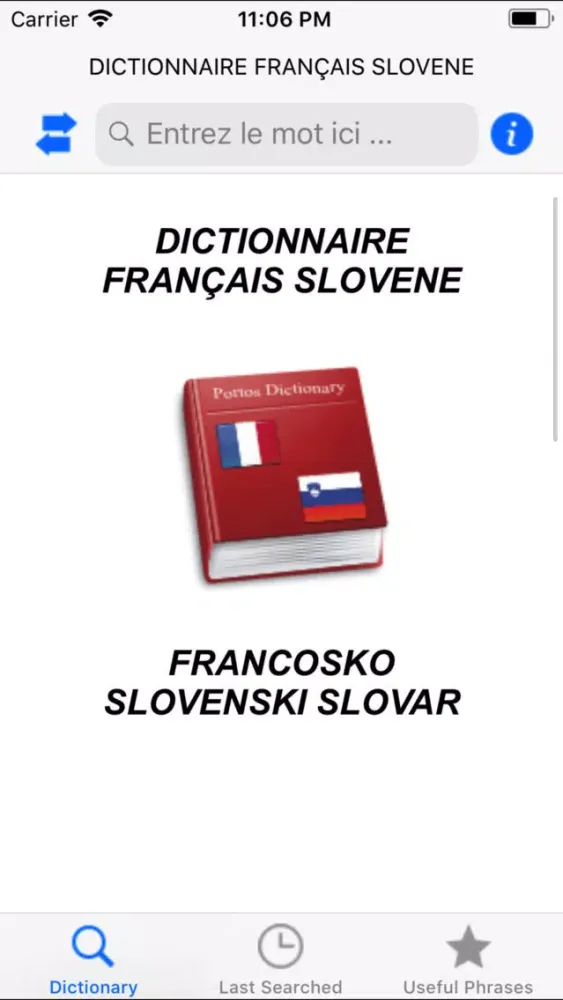 Capturas de tela do Portosdicty Dict Fra-Slo
