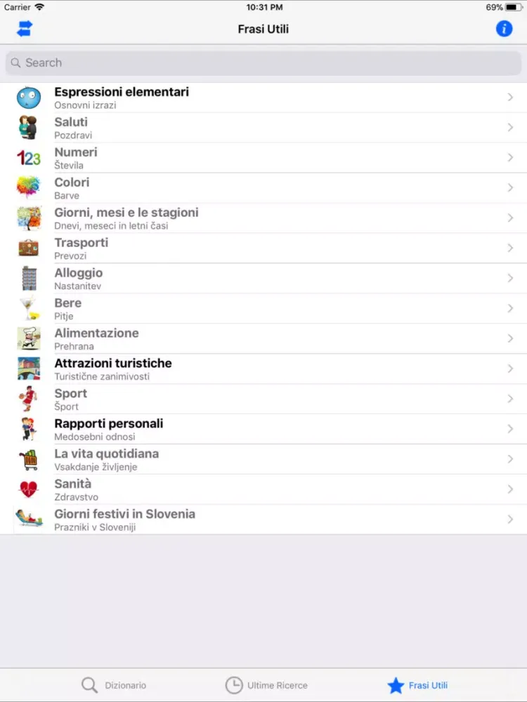 PortosDicty Ita-slo Frasi iPad  স্ক্রিনশট
