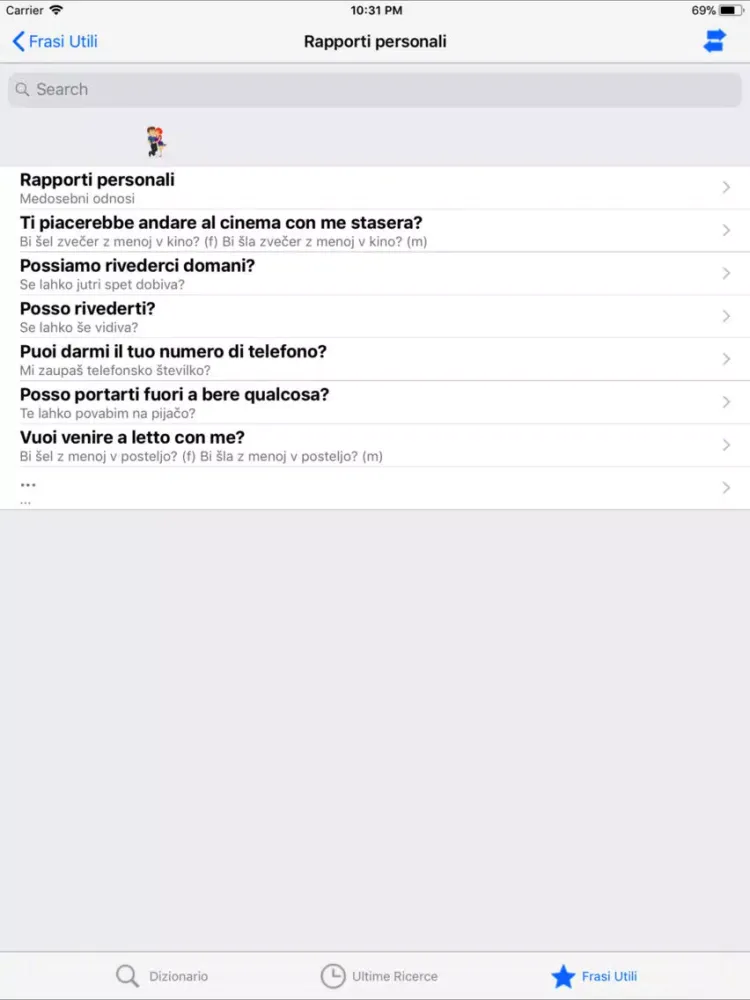 PortosDicty Ita-slo Frasi iPad  স্ক্রিনশট
