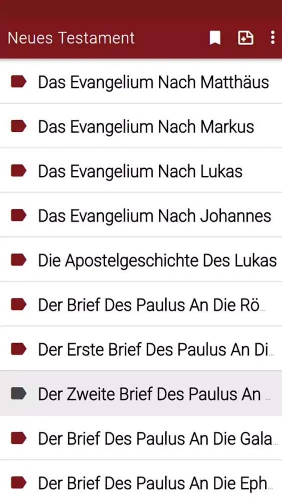 Captures d'écran de Bibel Neues Testament