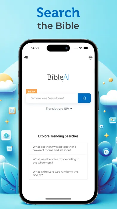 Tangkapan layar Bible AI: Search