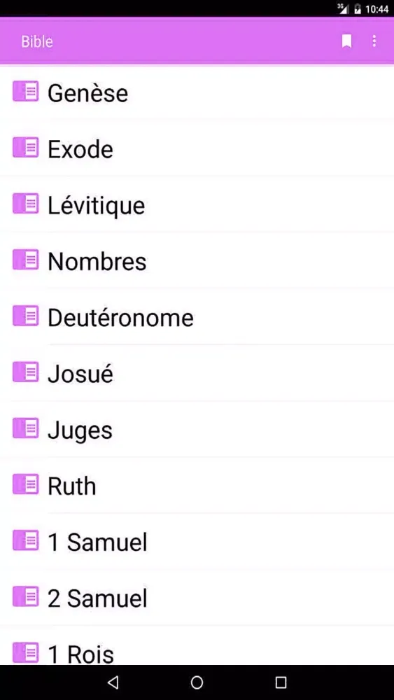 Tangkapan layar Bible Darby en Français audio