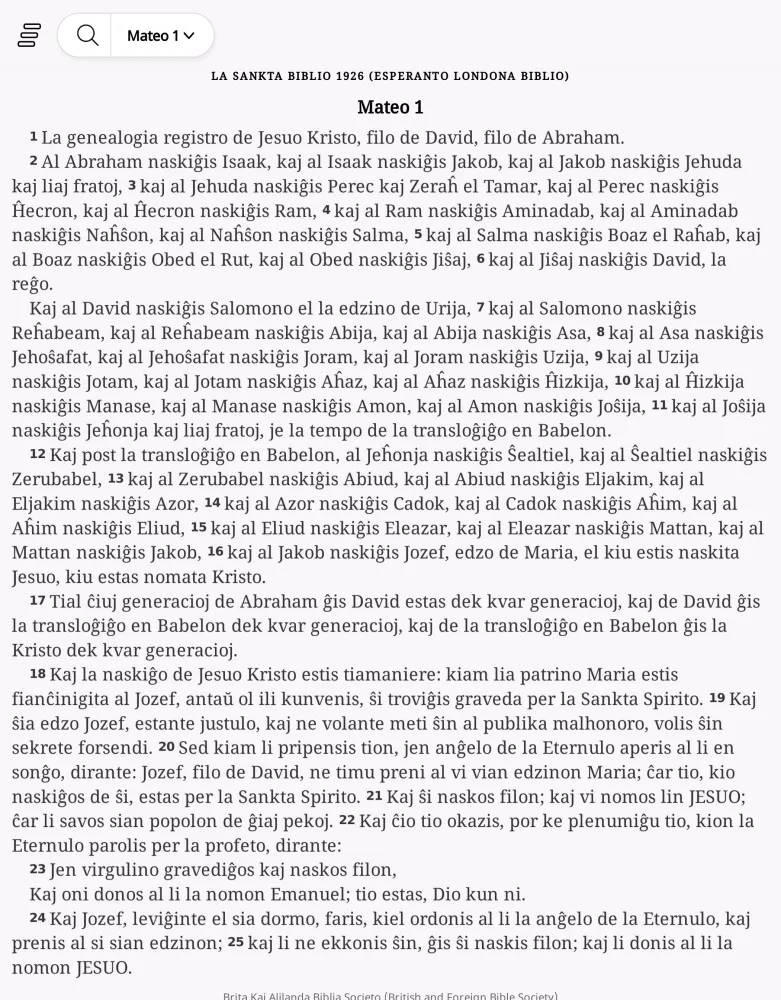 Esperanto Biblio Screenshots